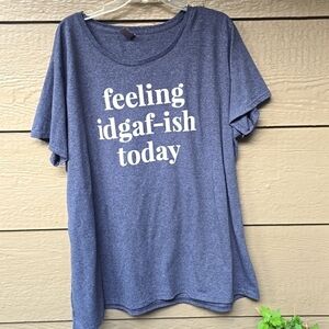 Instant Message  Heather Charcoal 'Feeling IDGAF-ish Today' Relaxed-Fit 3x